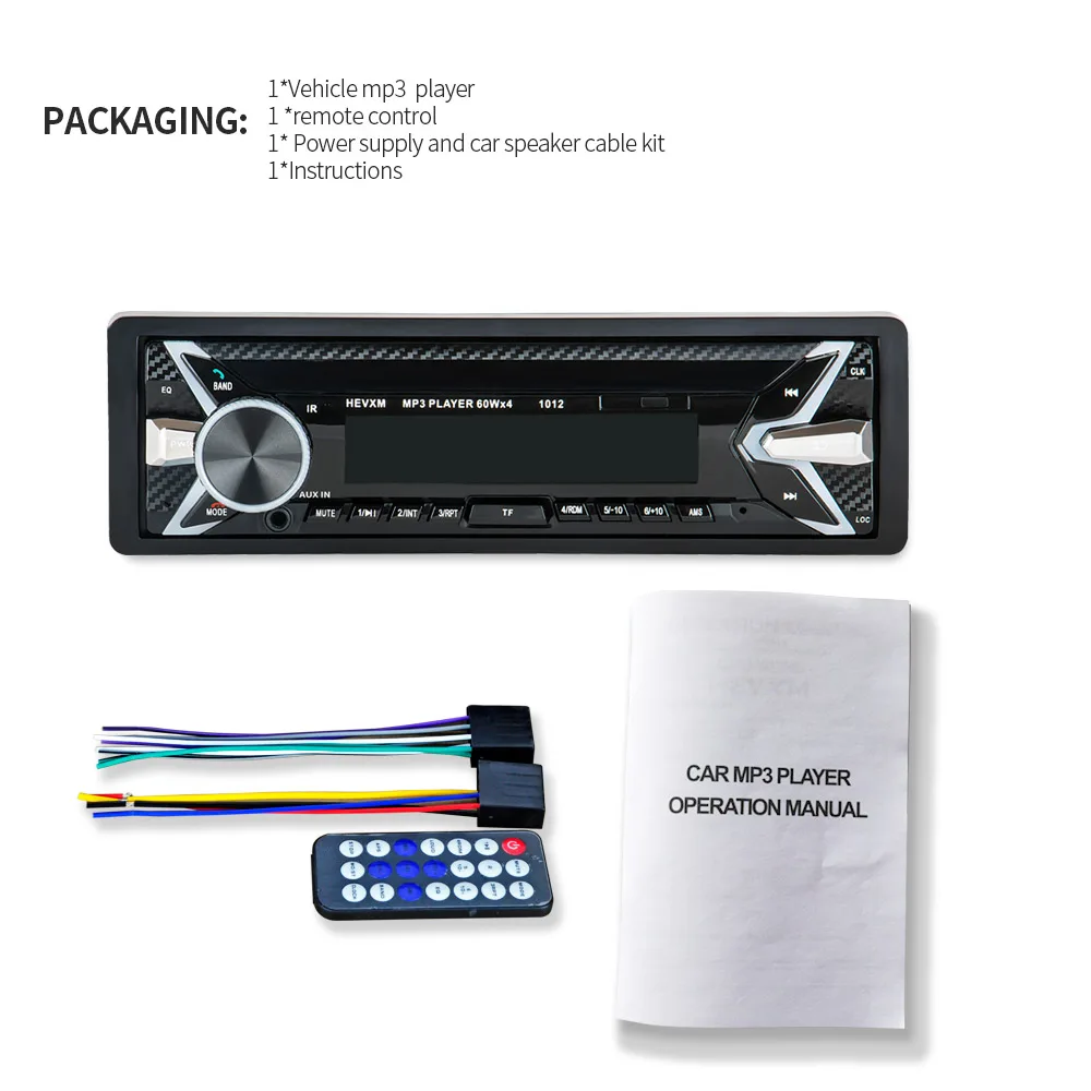 AMPrime автомобиль радио стерео проигрыватель Bluetooth телефона AUX IN MP3 FM/USB/1 Din/пульт
