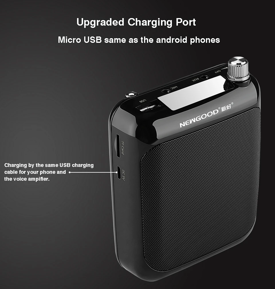 Bluetooth усилитель голоса мегафон усилитель микрофона мини портативный динамик с USB TF картой fm-радио для учителя гида