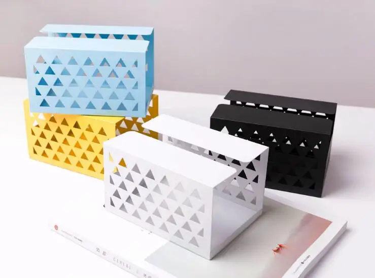 1 шт. скандинавский геометрический полый железный художественный тканевый ящик