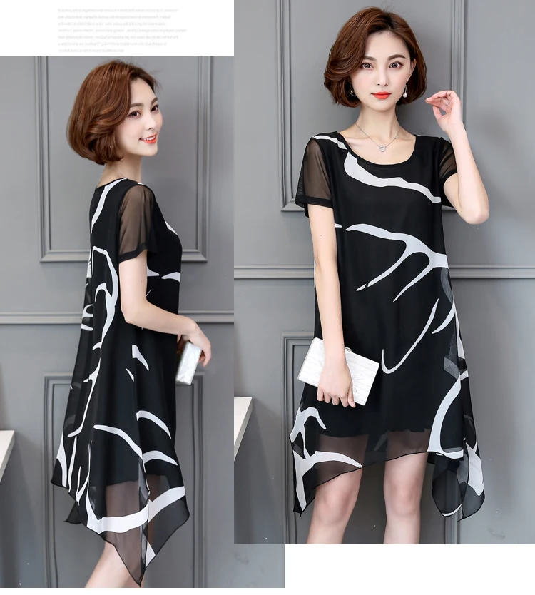 Шифоновое платье блузка повседневные стильные новые поступления женские топы 2017