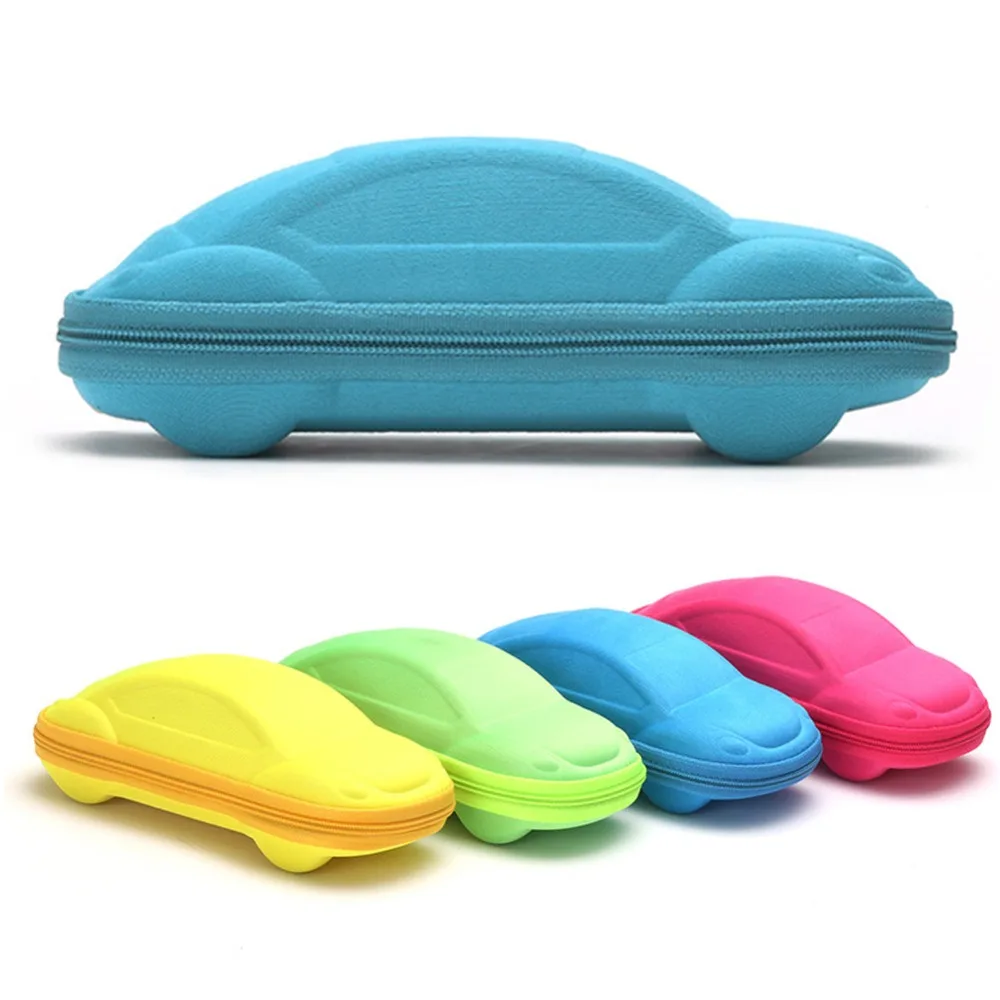 Новый стиль милый детский Чехол для очков в форме автомобиля Футляр чехлы