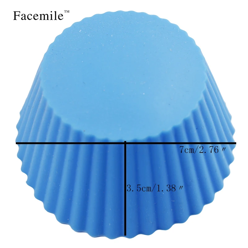 7 см Силиконовые Формы для кексов многоразовые чашечки выпекания антипригарным