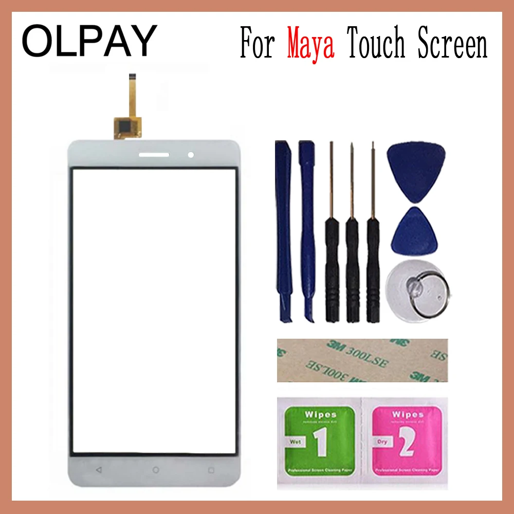 OLPAY 5,5 ''сенсорная стеклянная панель для Bluboo Maya сенсорный экран дигитайзер стекло сенсор инструменты Бесплатный клей+ прозрачные салфетки