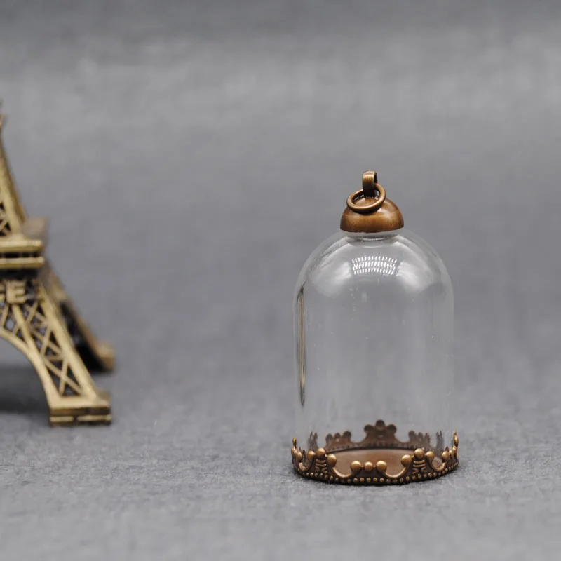 Стеклянные купольные украшения 30x20 мм стеклянный шар пузырьковая подвеска 20