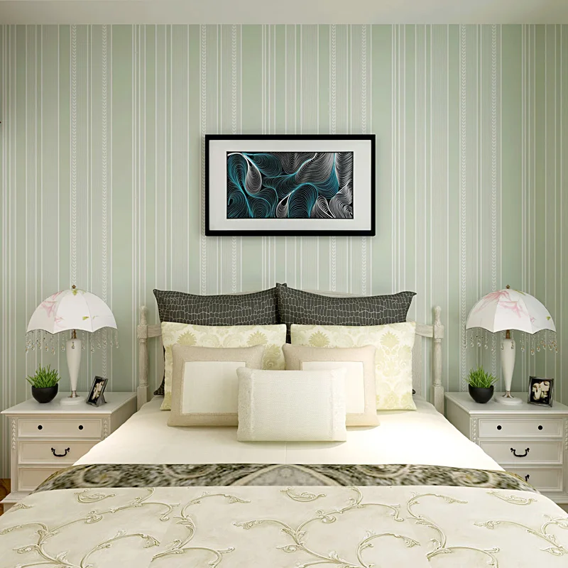 

Free shipping Classic simple strip wallpaper roll for living room TV background wall paper roll
