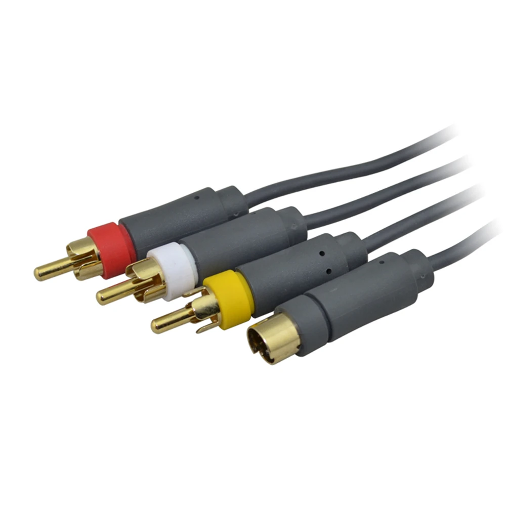 100pcs High quality S Video Composite AV RCA Cable Audio Lead for Microsoft XBOX360 Xbox 360 TV Game | Электроника