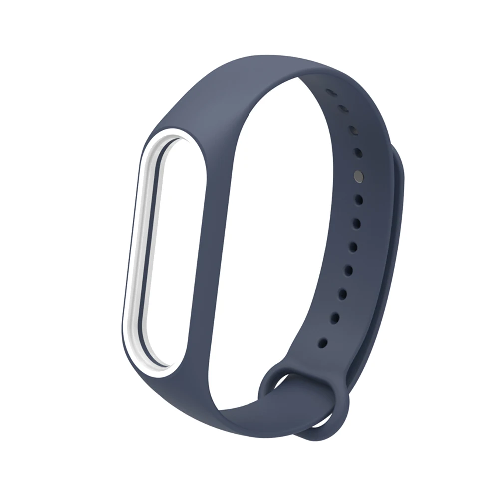 Тёмно-синий Сменный ремешок на запястье для Xiao-Mi Band 3/4 общие умные часы с усилением кольцо Шагомер Браслет замена - Цвет: Тёмно-синий