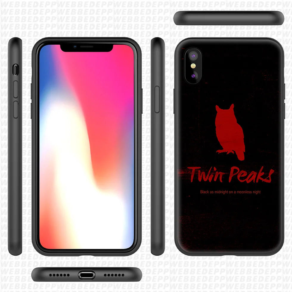 WEBBEDEPP Twin Peaks Tv Soft Silicone Case for iPhone 11 Pro Xr Xs Max X or 10 8 7 6 6S Plus 5 5S SE |
