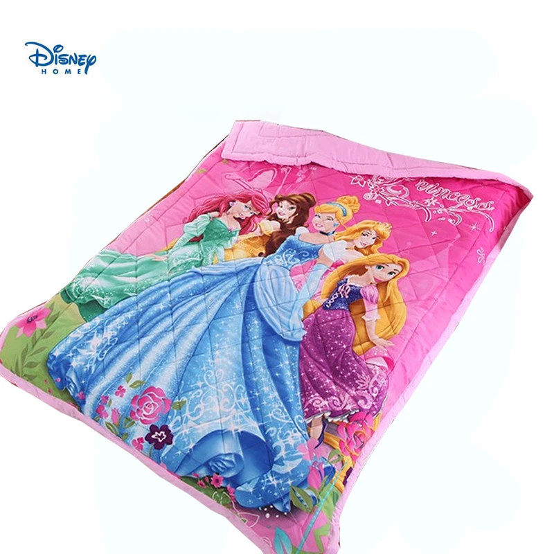 Детское стеганое одеяло Принцессы Диснея розовое постельное белье twin size для