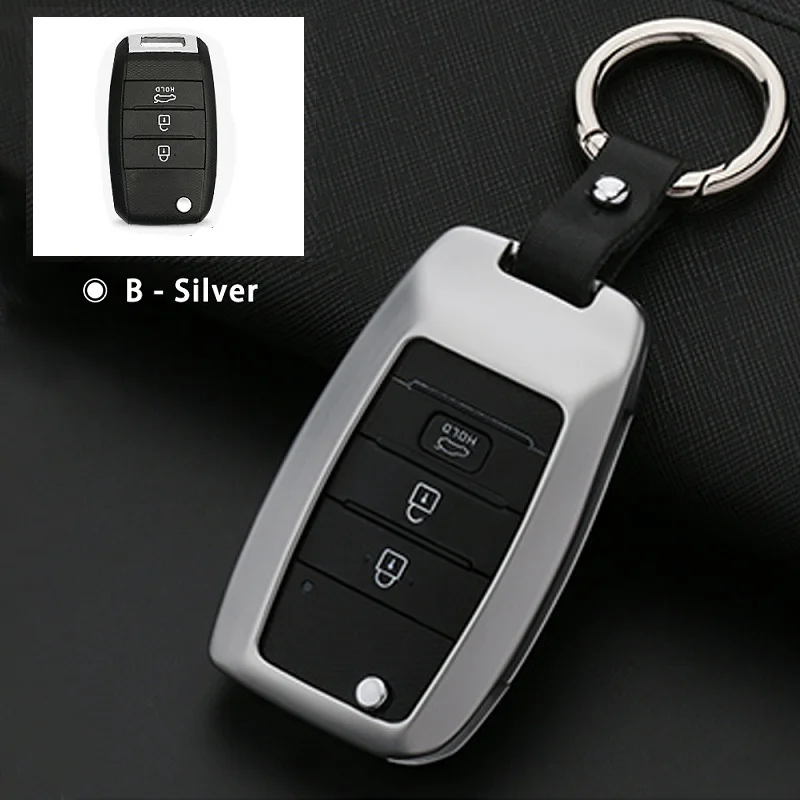 HT049-Silver Автомобильные аксессуары чехол для ключа управления для Kia Rio 3 Picanto K2 Ceed Sorento Cerato 3 Soul Optima K3 Forte Sportage 3 Spectra Carens - Название цвета: HT049-Silver