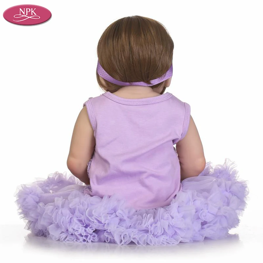NPK Reborn Baby Doll Toys Силиконовые Реалистичные фиолетовые куклы для девочек игрушки
