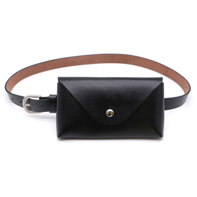black Модная женская сумка из натуральной кожи с карманом для телефона, маленькая поясная сумка, женская дизайнерская поясная сумка, модный ремень Bauchtasche - Цвет: black