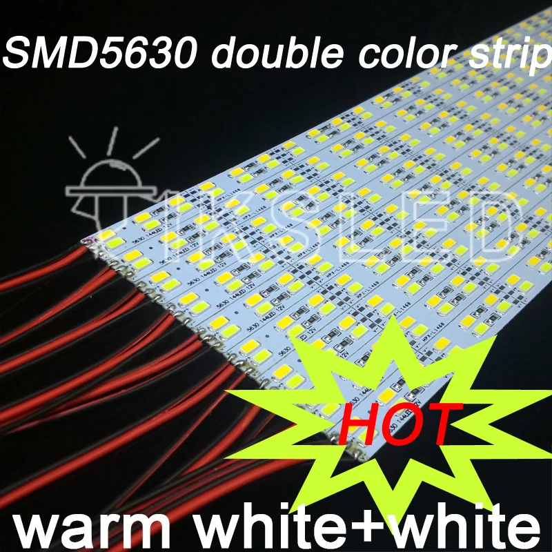 50/100PCS 1M Double row double color 5630 rigid strip Factory Wholesale 12V LED Hard Rigid Strip Bar Light | Освещение