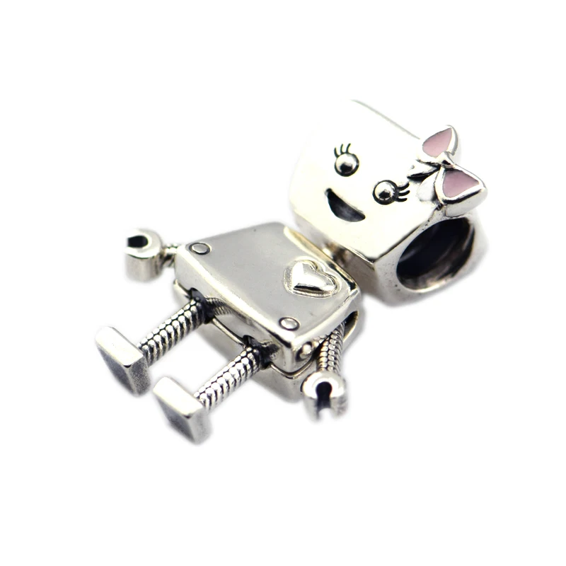 DIY Beads for Jewelry Making Sterling-Silver-Jewelry Bella Bot Bead Pink Enamel Charms Silver 925 Berloque Perles | Украшения и