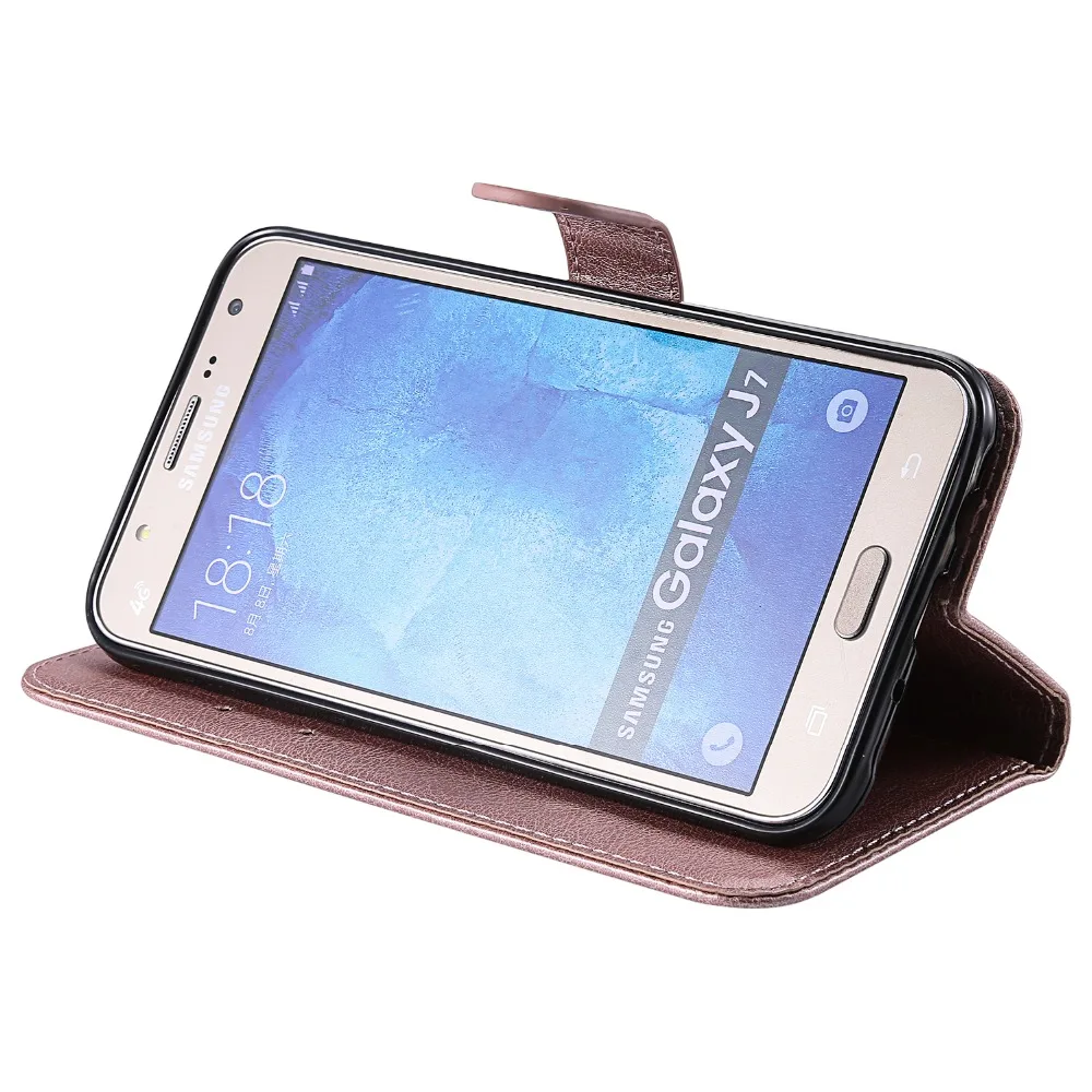 Кожаный чехол-книжка чехол для samsung Galaxy J7 Neo J701M/J7 Nxt Duos J701/J7 Core J701FZ/J 7 Duos J700 бумажник простой мягкий чехол для мобильного телефона