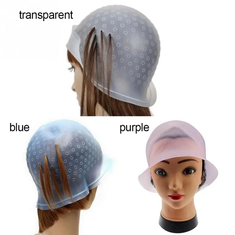 Силиконовая шапочка для окрашивания волос с иглой|dye cap|hair colouring highlightingcap highlights |