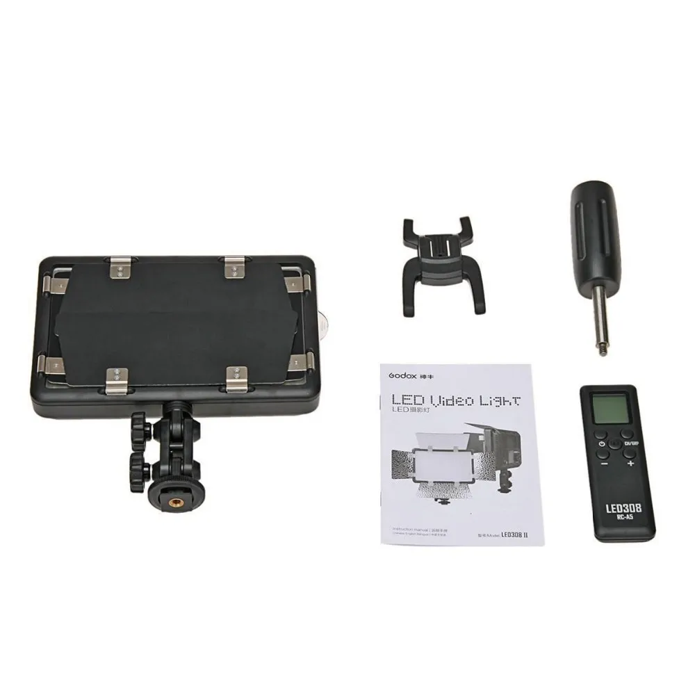 Godox 308C II двухцветный светодиодный видео свет 3300-5600 K+ пульт дистанционного управления для Canon Nikon камеры видеокамеры DV