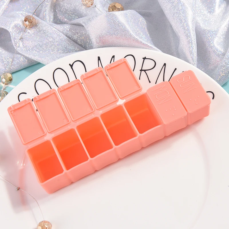 Еженедельный планшет с распознаванием Брайля оптовая продажа 1 шт. 7 дней