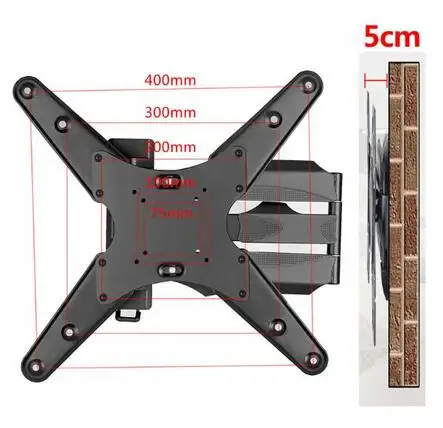 Настенное поворотное на 180 градусов крепление для телевизора с ЖК экраном