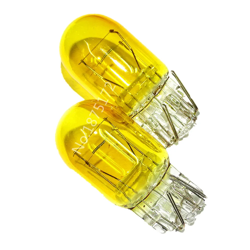 4 шт. 580 7443 1891 W21/5W T20 W3x16q XENON HID 3000K желтая автомобильная лампа 12 В 21/5 Вт аналогичная