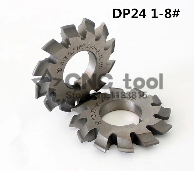 DP24 модульный угол давления 14,5 градусов 1-8#8 шт/let HSS зубчатый резак зубчатый фреза