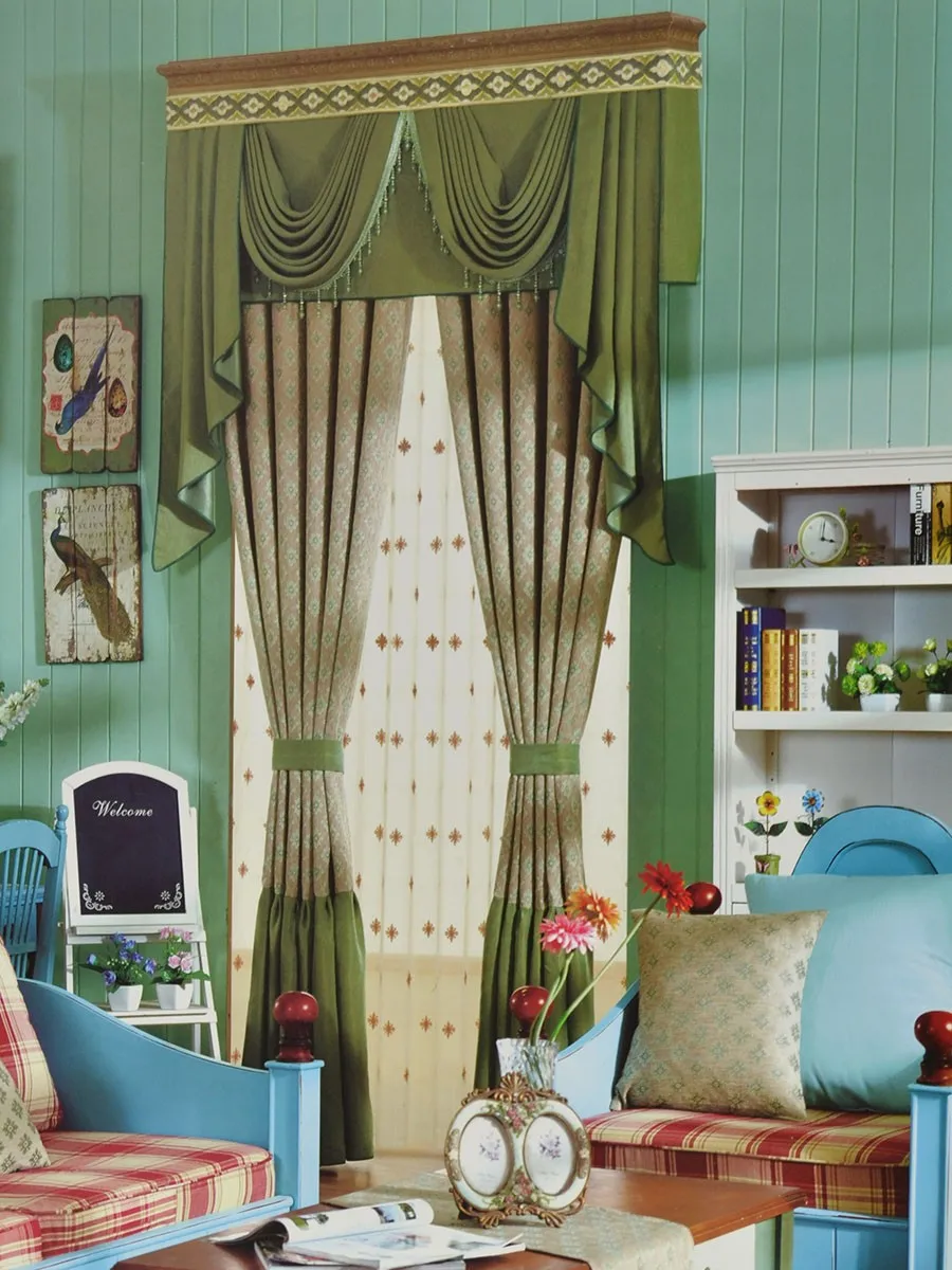 2016 горячие продажи готовые Роскошные Плиссированные Шторы gromet портьеры