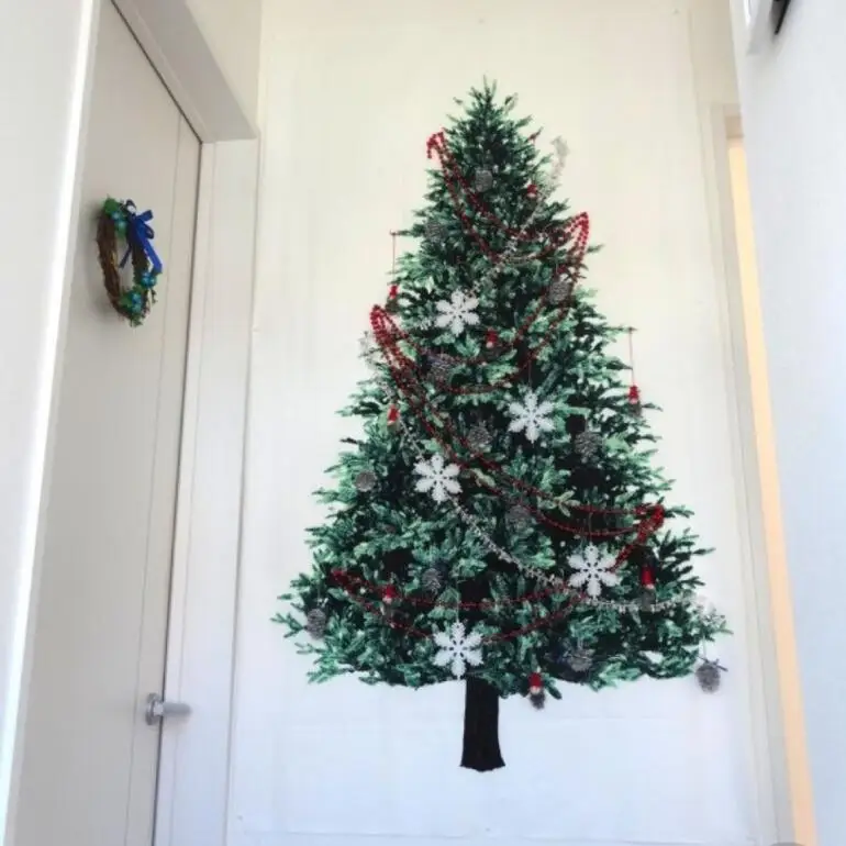 INS HOT XMAS Art домашний настенный Рождественский гобелен с изображением деревьев, тканевый настенный орнамент, Настенный декор, высококачественный гобелен, домашний декор