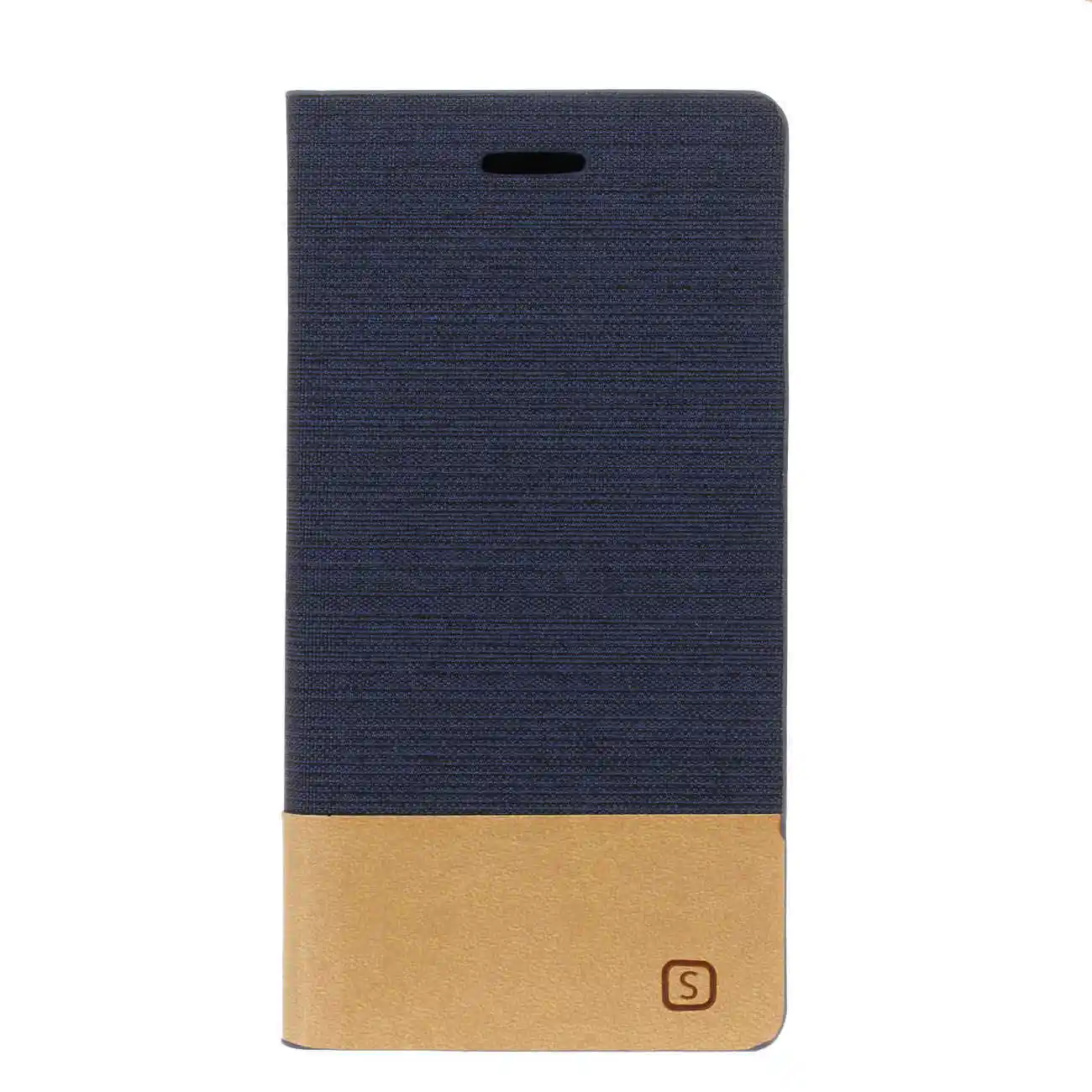 Blue Чехол для samsung Galaxy Note edge N915 N9150 N915T N915G N915F N915S джинсовый кожаный чехол-книжка для телефона SM-N915 SM-N9150 - Цвет: Blue
