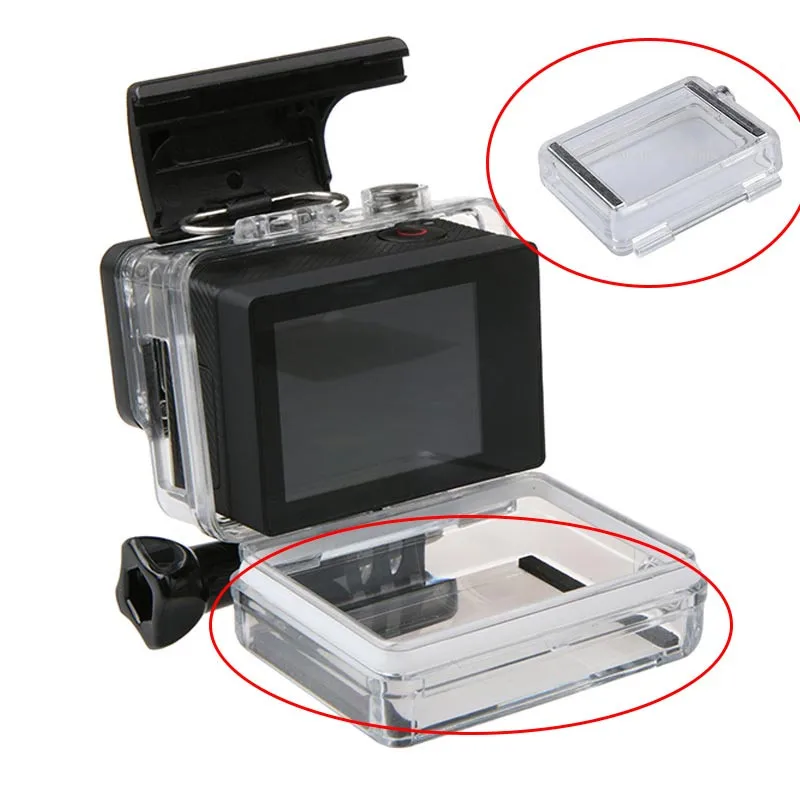Для Gopro аксессуары ЖК-дисплей экран Bacpac батарея водонепроницаемый корпус чехол задняя крышка для GoPro Hero 4 3+ 3 корпус