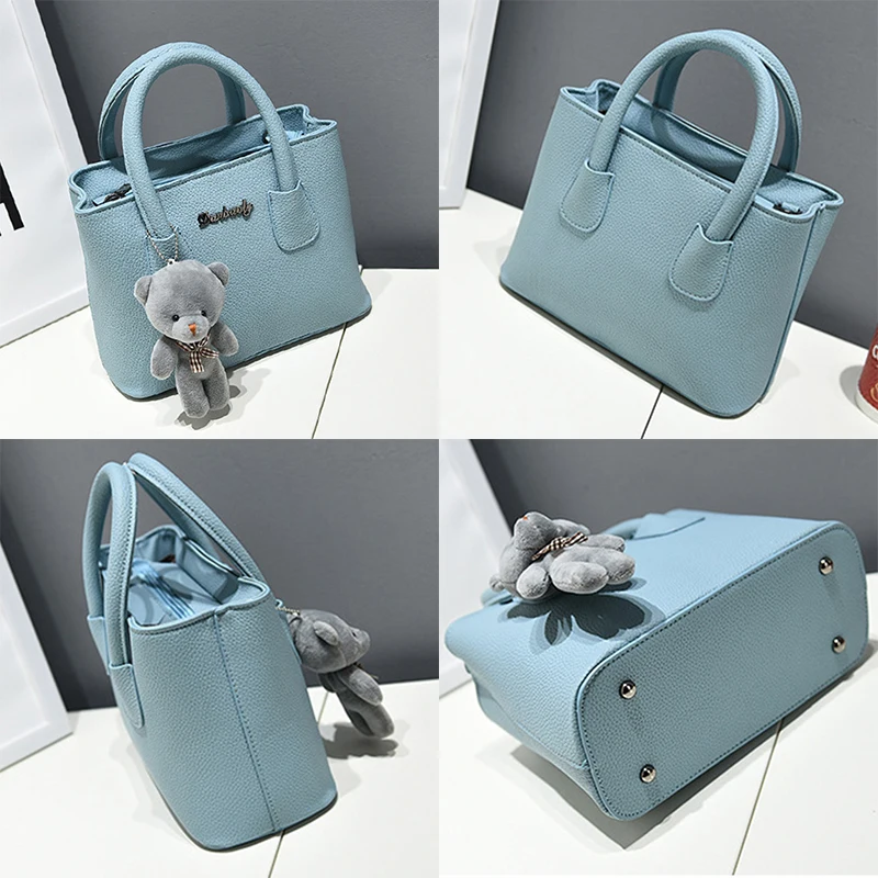 2019 новые женские роскошные сумки простой модный клапан медведь украшения
