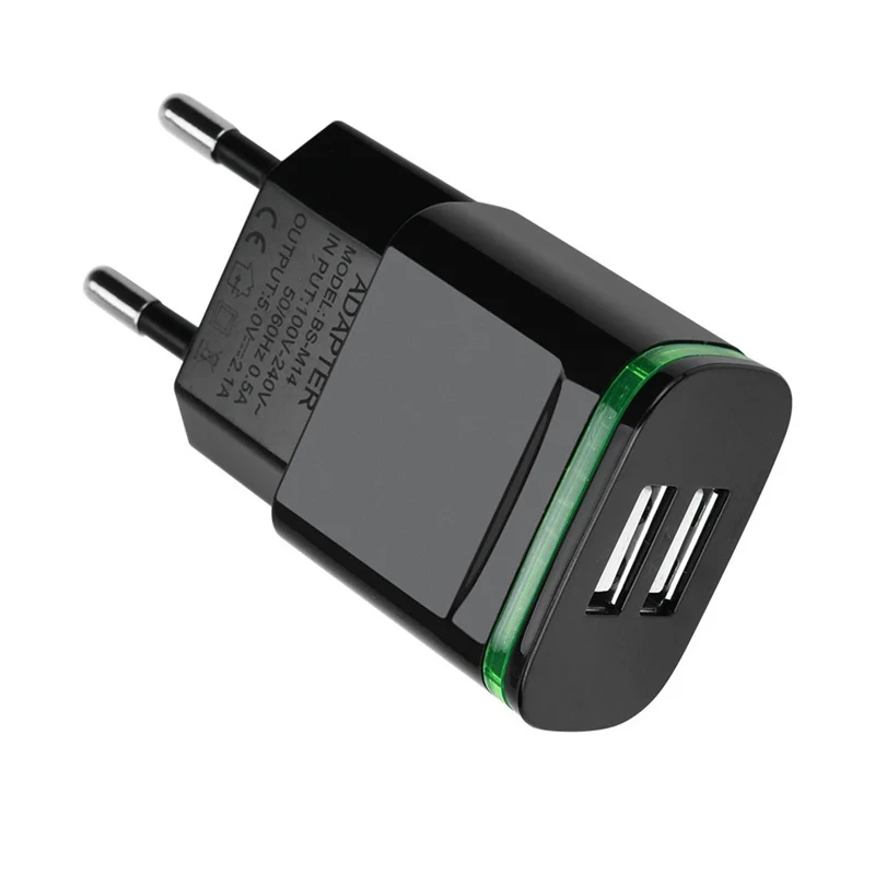 Baisxst штепсельная вилка США/ЕС 2 порта USB зарядное устройство 5В 2.1A настенный