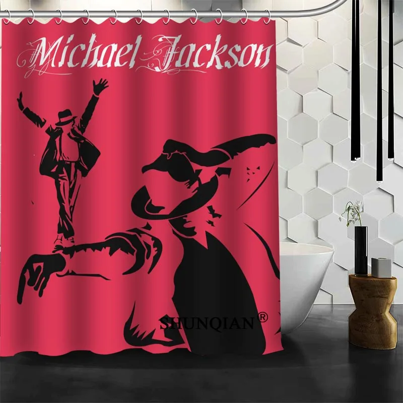 Michael Jackson Shower Curtain Customized Waterproof Polyester Fabric For Bathroom | Дом и сад