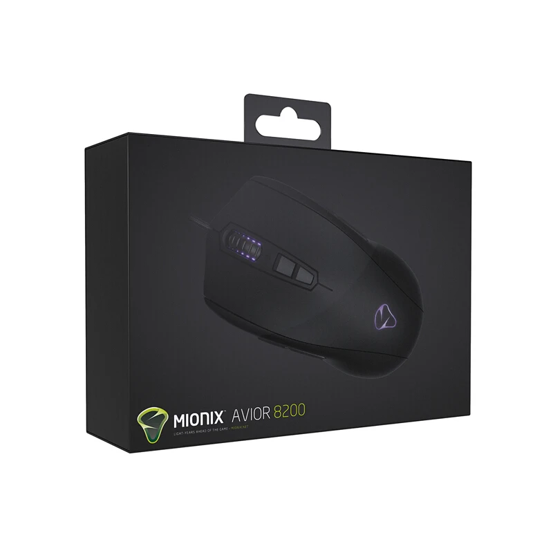 Mionix Avior dpi 8200 Лазерная симметричная RGB игровая мышь Phantom color игровая мышь проводная мышь