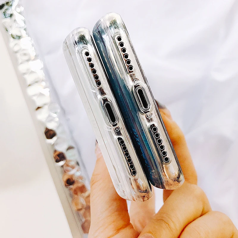 Чехол для телефона Kerzzil Love Heart Stars с жидким песком iPhone X 6 6S 7 8 Plus Блестящий Мягкий