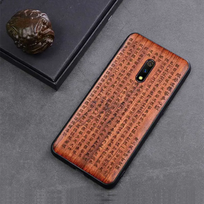 color 10 Новинка, чехол OPPO Realme X, тонкая деревянная задняя крышка, TPU, чехол-бампер для OPPO Realme X, чехол для телефона s - Цвет: color 10