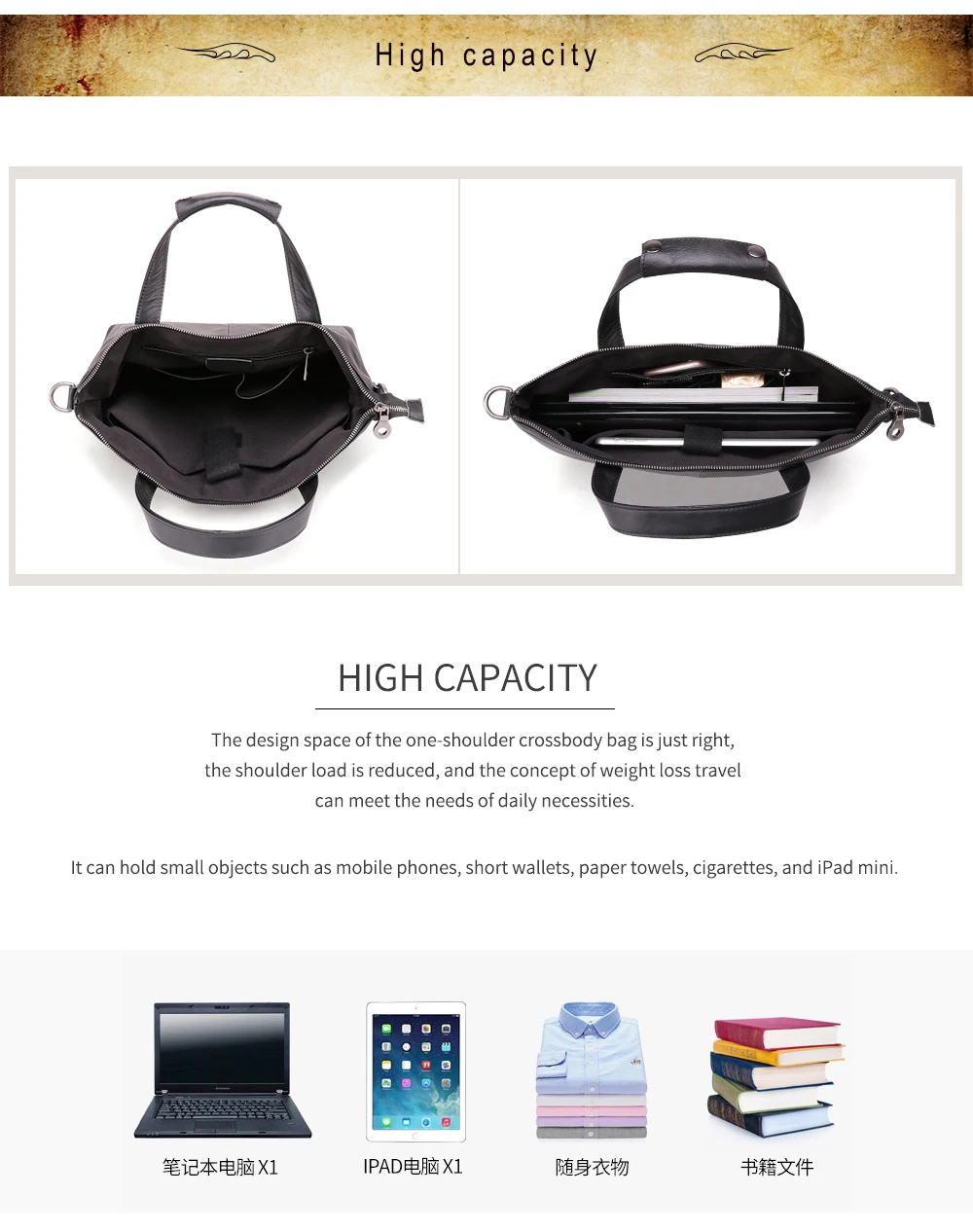 Brand New Cow Genuine Leather Business Men's Briefcase Male Shoulder Bag Real Leather Men Messenger Bag Travel Computer Bag