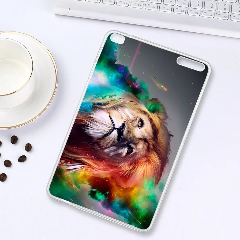 Прозрачный чехол для планшета huawei MediaPad T5, силиконовый чехол для huawei MediaPad T1 9,6 10 8,0 7,0 T3 8, мягкие сумки из ТПУ - Цвет: Z019