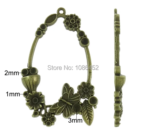 Free shipping!!!Zinc Alloy Pendant Setting Guaranteed 100% antique bronze color plated nickel lead &amp cadmium free 35x55x5mm | Украшения