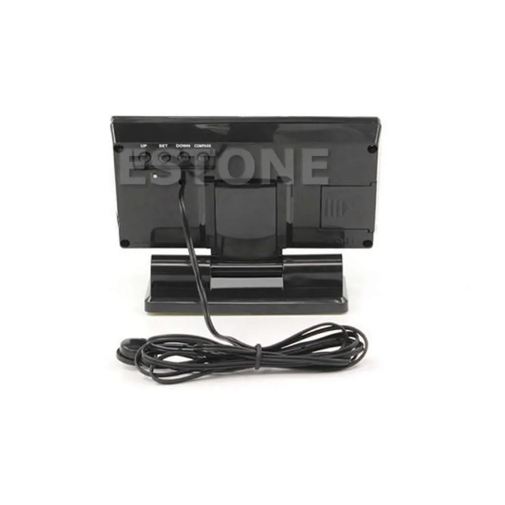 2017 Автомобильный цифровой компас с функцией календаря часы термометр светящийся