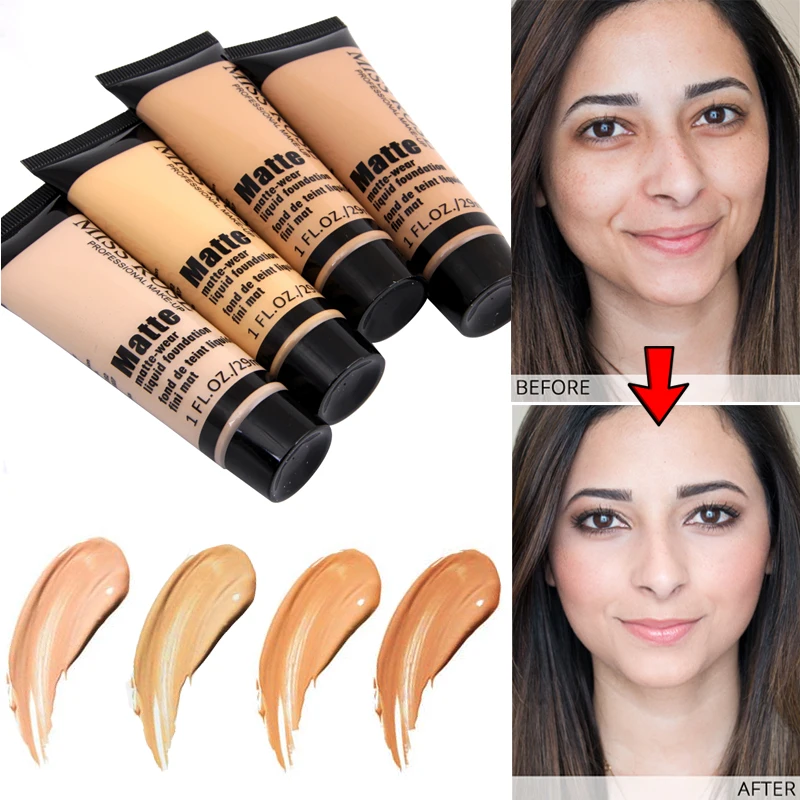 MISS ROSE профессиональная основа Матовая жидкая для макияжа водонепроницаемый