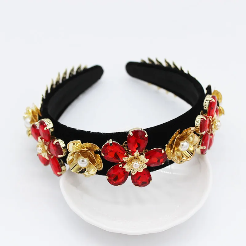 Женская повязка на голову с драгоценными камнями в стиле барокко |