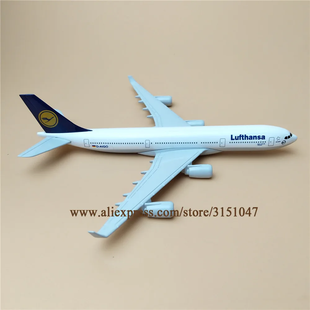 16 см немецкая авиакомпания Lufthansa Airbus 340 A340 Airways модель самолета металлическая модель самолета w Стенд