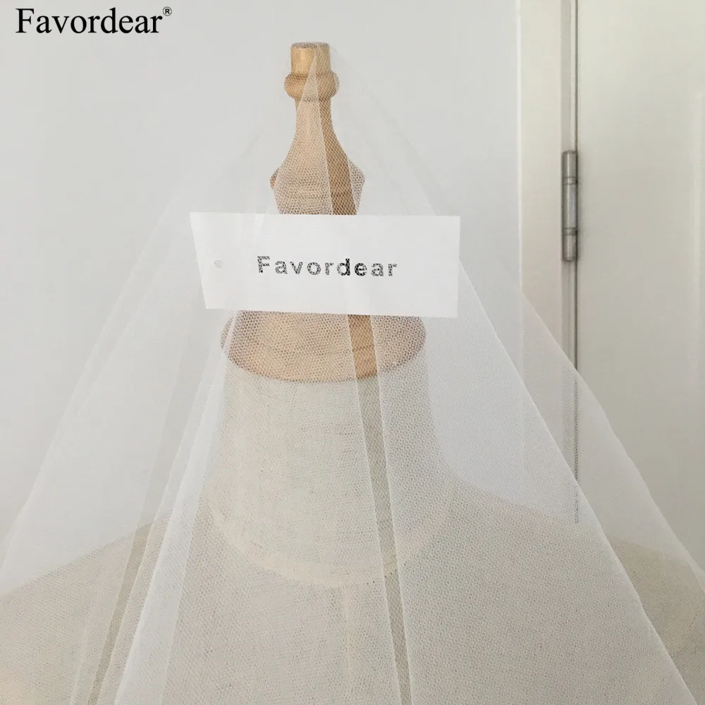 Favordear 2018 новая Фата невесты белый короткий цвет слоновой кости Свадебная для без