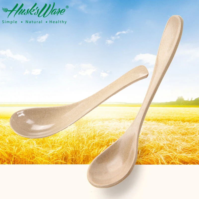 HUSK'S WARE 1 шт. натуральная рисовая шелуха столовая суповая ложка с длинной ручкой