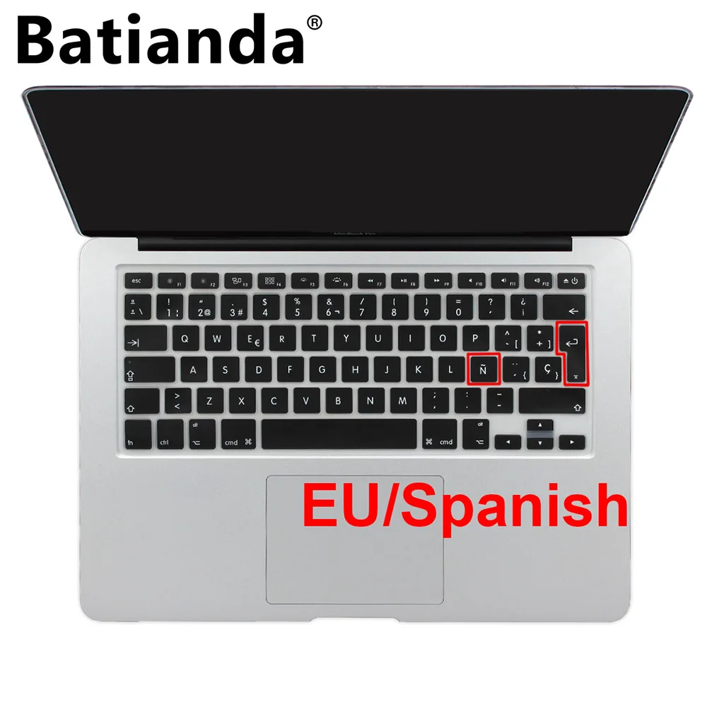 Для Macbook Pro 13 15 Retina наклейка на клавиатуру Old Air дюймов A1466 imac A1314 ЕС ЕВРО испанский