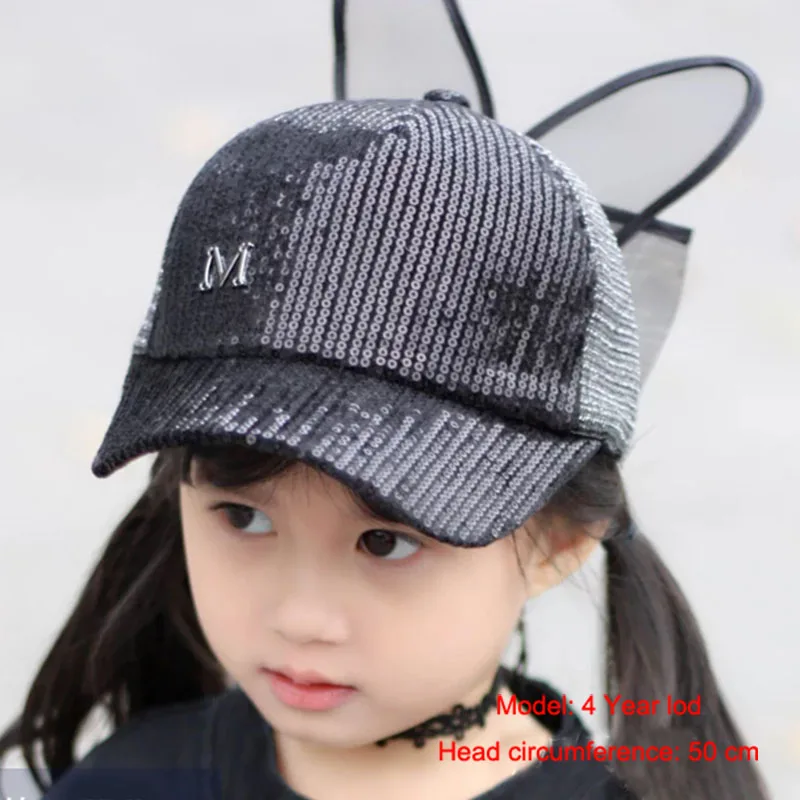 Модная детская бейсбольная кепка 3 8 Милая светящаяся шапка для девочек детские