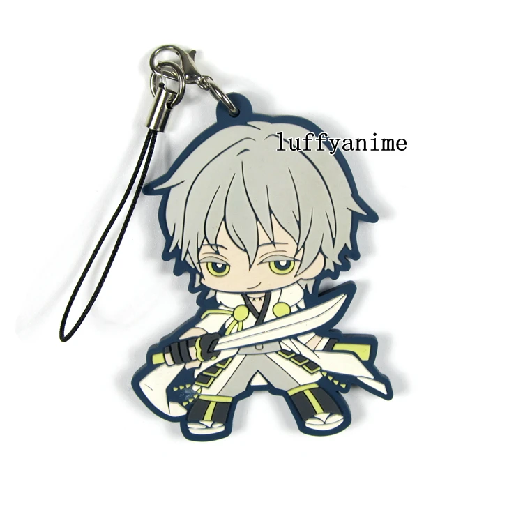 KATSUGEKI TOUKEN RANBU резиновая подвеска талисман Heshikirihasebe Tsurumaru Kuninaga Tonbogiri аниме