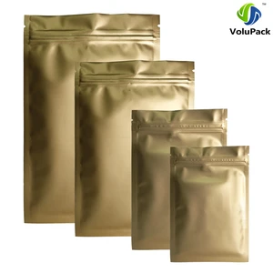 Экологичные высококачественные пакеты-органайзеры для еды, матовые золотые пакеты на молнии с вырезом, термоизолирующие пакеты из алюминиевой фольги и майлара