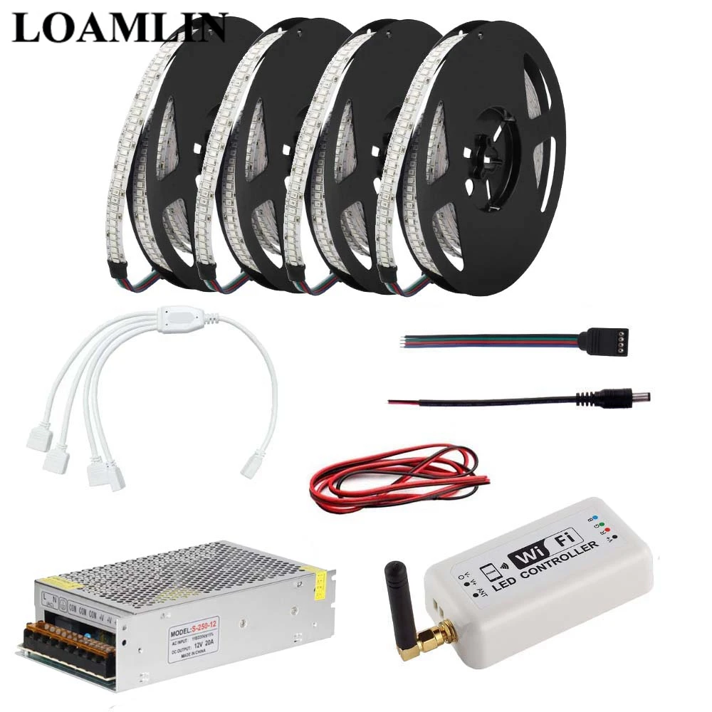 5 м 10 15 20 2835SMD 234 светодиодов/м RGB Светодиодная лента с WIFI Led контроллером DC12V