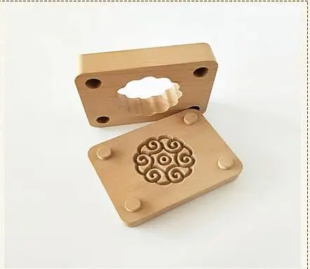 4 стиля Wwooden двухслойная форма для бисквита лунного торта Кондитерские DIY формы ручной работы мыло печенье Украшение для лунного пряника
